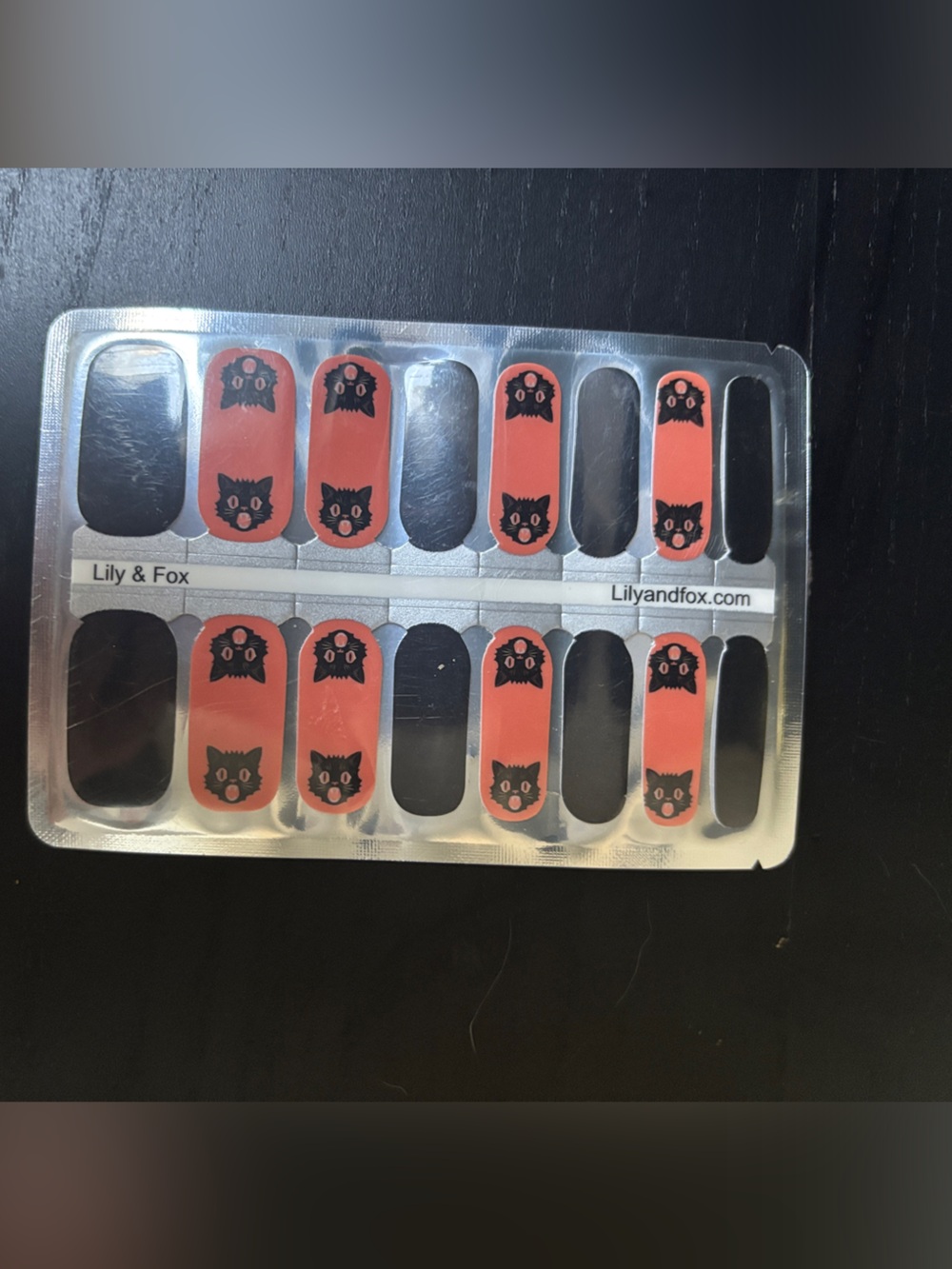 Lily & Fox Black Cat Nail Strips